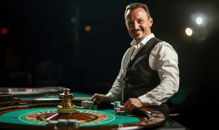 Tata letak meja American Roulette live dengan dealer profesional di platform rajapaito